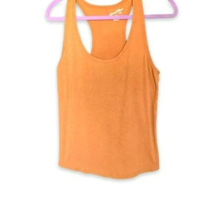 Camiseta sin mangas Universal Thread Racerback algodón acanalado en naranja para mujer talla XL playa Foto 1 de 4