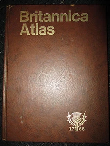 RARE 1984 Britannica Atlas Encyclopaedia Britannica Publishers and Rand McNally - Imagen 1 de 12