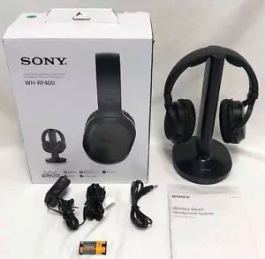 Sony WHRF400 RF BLACK Wireless Noise Reducing Home Theater Headphones - Picture 1 of 7