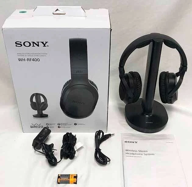Sony WHRF400 RF BLACK Wireless Noise Reducing Home Theater Headphones - Image 1 of 4