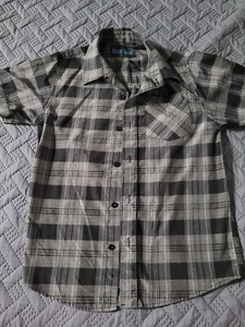 Bold And Blue Short Sleeves Botton Down Shirt Boys Size S - Picture 1 of 2