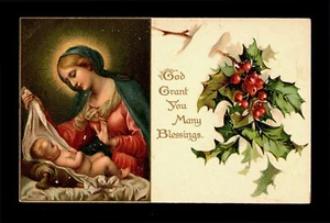 cartolina antica-post card-BUON NATALE-MERRY CHRISTMAS-FROHE WEIHNACHTEN-NOËL 4 - Picture 1 of 1