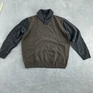 Jos. A. Bank Executive Collection Wool Blend Sweater XXL Brown & Gray 4913 - Picture 1 of 7