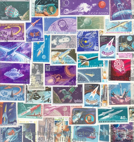 50 different Thematic Philately Space on stamps collection set nice assortment Cover