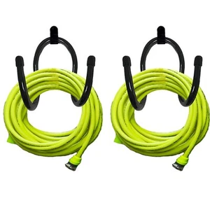 2x Wall Mount Garden Hose Holder Heavy Duty Water Hose Hooks for Garden Garage - Picture 1 of 8