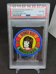 1970 B.A.B. Souvenir Co. Player Circles George Best PSA 6 - Picture 1 of 2