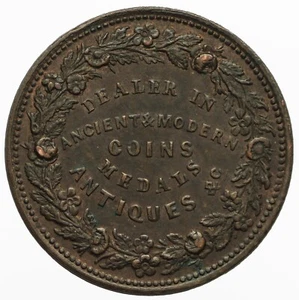Ficha de medio centavo London W Till Numismatist 1834 Ex Baldwin's Vault - Imagen 1 de 5