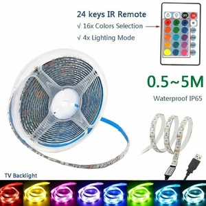 led stripe rgbw usb 5v 12v 1m 5m wasserdicht streifen 5050 kalt weiß dimmbar SMD - Picture 1 of 16
