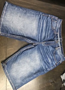 Pantalones Cortos de Jean BKE Hebilla Tyler Azul Elastizado Denim Para Hombre Talla 36 Lavado Oscuro (HL1) - Imagen 1 de 7