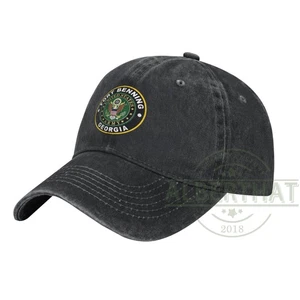 US Army Fort Benning Army Base Georgia Unisex Denim Mütze verstellbar Baseball Cap - Bild 1 von 8