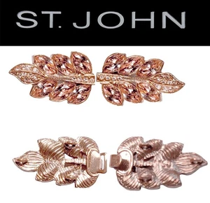 St John Knits (0.7 Inch) 7 Leaf Peachy Pink Crystal Cape/Cloak Shank Buttons - Picture 1 of 1