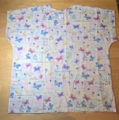 Simply Basic "Inspirational sayings" scrubs , XL, $5 ship Each add item $1 ship - Image 1 of 4