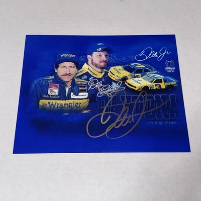 2- Dale Earnhardt Jr con SR WRANGLER DAYTONA CHEVY #3 firmado NASCAR 8x10 fotos Foto 1 de 2