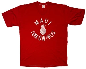 Camiseta deportiva vintage años 80 Maui Hawaii Fugg-Ow!-Wees puntada única adulto XL - Imagen 1 de 7