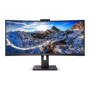 Philips 34" UltraWide QHD Curved 100Hz Monitor USB-C Dock KVM Webcam HDR400 - Afbeelding 1 van 6