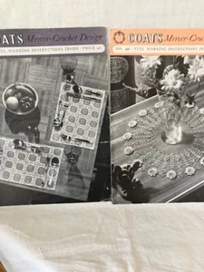 2 Vintage Mäntel Häkelanleitungen Deckchen Tischsets - Bild 1 von 3