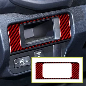 1pcs Red Carbon Fiber Driver's Side Card Slot Cover Trim LHD For Toyota Tacoma - Picture 1 of 9