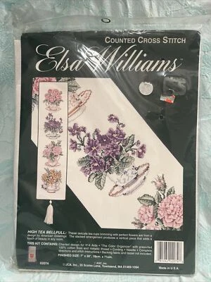 KIT de punto de cruz ramo de flores de tirar de campana de té Elsa Williams High Tea Bell # 0207 Foto 1 de 4