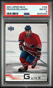 Jesse Belanger 2001 Upper Deck #194 Young Guns Canadiens - PSA 8 casi nuevo-como nuevo - Imagen 1 de 2