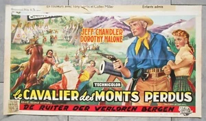 Vintage '56 Western Movie Poster PILLARS OF THE SKY as CAVALIER DES MONTS PERDUS - Bild 1 von 6