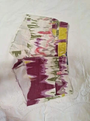 HOT KISS Skinny Lily Tie-dye ESTILO CORTE PANTALONES CORTOS 7 Foto 1 de 4