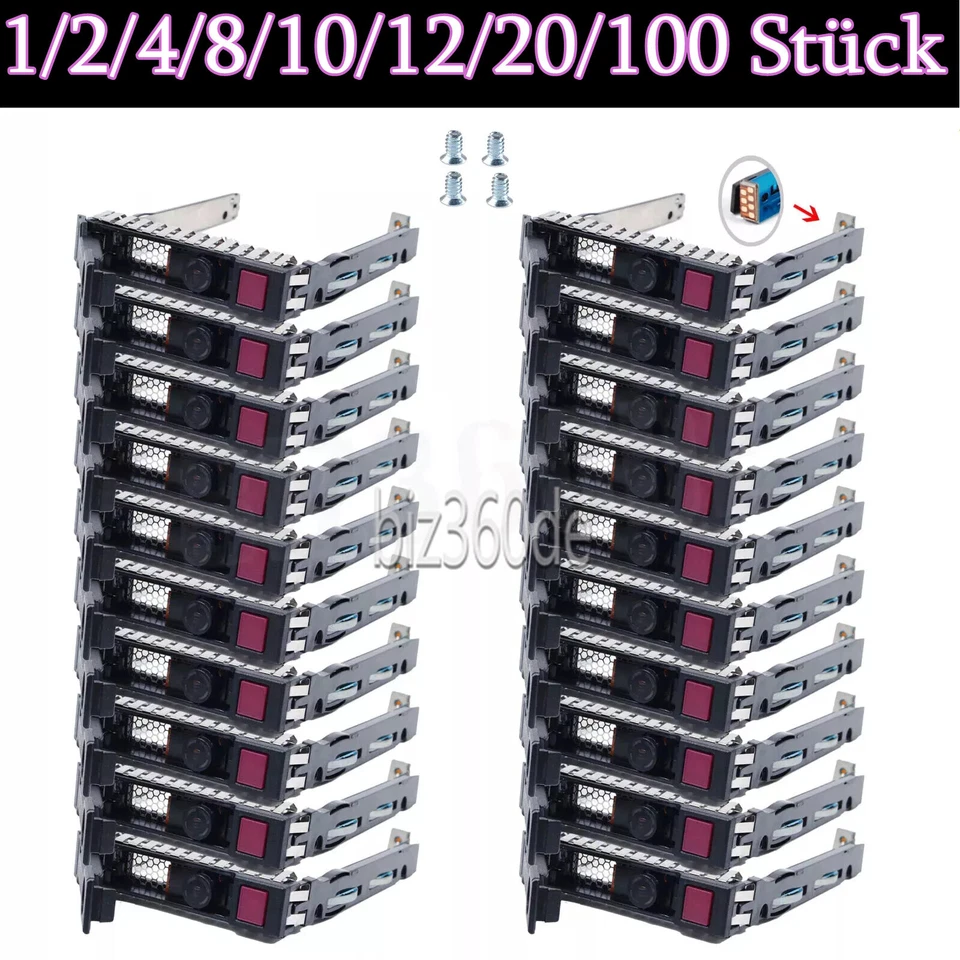 MARKENLOS HP 2.5" Hard Drive Caddy Tray para DL380 DL360 ML350 G8 G9 Proliant 651687-001