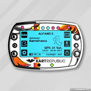 KART REPUBLIC STIL GEL AUFKLEBER FÜR ALFANO 6 RUNDEN TIMER - KARTING - Bild 1 von 1
