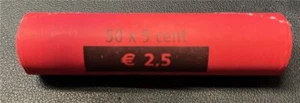 Münzrolle - 50 x 5 Cent Münze Luxemburg- 2004 - "Großherzog Henri I" - Bild 1 von 3