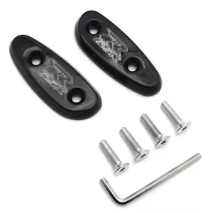 Mirror Block Off Base Plates For Suzuki Gsxr 600 750 1000 Gsx-R 2001-2004 Black - Picture 1 of 6
