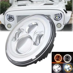 7" ZOLL LED SCHEINWERFER E MARKIERT RHD FÜR LAND ROVER DEFENDER 110 90 CHROM - Bild 1 von 12