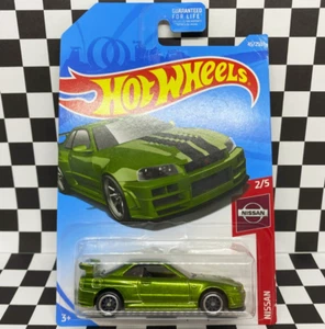 *DANNEGGIATO* Hot Wheels 2019 Mainline Super Tresure Hunt Verde Nissan Skyline R34 - Foto 1 di 8