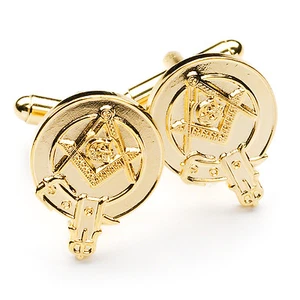 Nuovo IN Scatola Massonico Color Oro Clan Scozzese con Stemma Gemelli Regalia - Picture 1 of 3