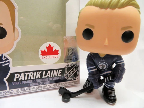 PATRICK LAINE, WINNIPEG JETS, Funko POP NHL Figure (Home Uniform), New In Box Cover