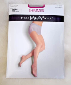 Preston & York by Dillards SHIMMER Size Small Control Top Pantyhose #67144, NEW - Picture 1 of 9