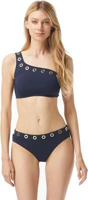 Top de bikini Michael Michael Kors 283911 con ojal de un hombro, talla XS Foto 1 de 2