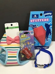 Lot of4 Dog Pup Top Paw Stuffer, Coastal Collar,SAFETY LIGHT, S/M Harness Bundle - Picture 1 of 6