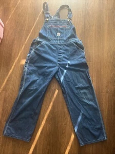 Vintage 90s Pointer Brand Overall Bibs Workwear USA Size 38 - Picture 1 of 21