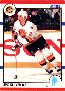 1990 Score Jyrki Lumme #132 Vancouver Canucks Hockey Card