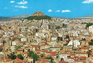 Postcard Greece Athens Partial View Mount Lycabettos - Picture 1 of 2