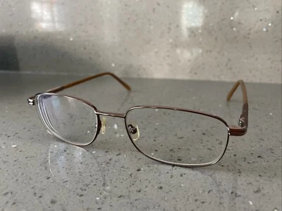 PERRY ELLIS PE608-1 Eyeglasses Frames Only Mens 54-18-135 Brown Polished - Image 1 of 4