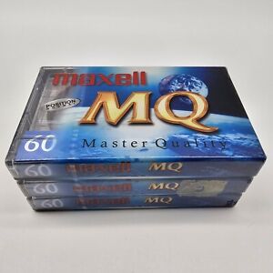 3 x Maxell MQ 60 Master Quality Blank Audio Cassettes - Normal Position Type I