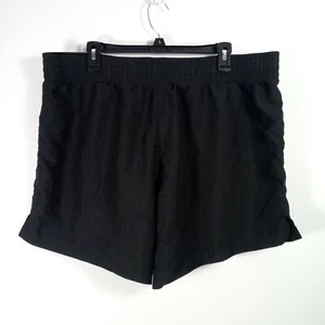 Kona Sol Shorts Plus Size 16W Black Criss Cross Tied Casual Summer Elastic Waist - Picture 1 of 13