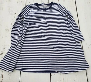 Old Navy Kids Girls Size 4 NEW Striped White & Navy T-Shirt Dress - Picture 1 of 2