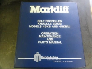 Marklift 45KB Duel Fuel and 45KB Knuckle Boom Operation Maintenance Parts Manual - Picture 1 of 7