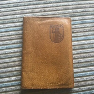 Vintage Mens Tan Real Pigskin Leather Wallet Zamosc Poland - Picture 1 of 4