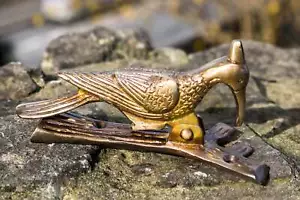 Brass Door Knocker with Unique Woodpecker Design | Solid Brass Bird Door Knocker - Picture 1 of 7