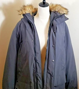 NWT Men's River Edge by Zeroxposur Dark Gray Hooded Coat/Parka, Faux Fur, Size L - Picture 1 of 16