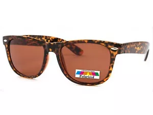 Polarised Wayfay Leopard Brown Frame Classic Style Sunnies Sunglasses-Aus Seller - Picture 1 of 9