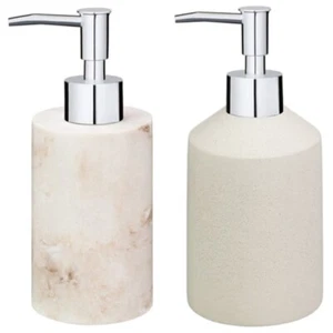 StunningStone Soap Dispenser With a Striking Stone Body and Sparkling Silver Lid - Picture 1 of 3