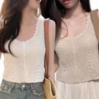 Ribbed Cute Shirt Sleeveless Loose Fit Sweet Patchwork Shirt Top